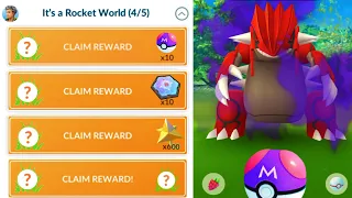 New "It's a Rocket World" special research || Shadow Groudon || PokemonGo