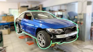 DAUŽTO BMW IŠ AMERIKOS KĖBULO REMONTAS IR DAŽYMAS (4 serija)