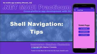 NET MAUI 03V   Shell Navigation Tips
