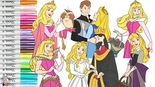 Disney Princess Aurora Coloring Book Compilation Sleeping Beauty Prince Phillip King Stefan