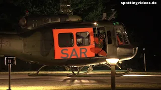 Bell UH-1D HUEY Night Landing and Takeoff - Siegen - 2020-09-11