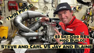 Steve and Carl VS @JayandBlaineShow  ‘03 Ski-Doo Rev mod for Jackson Hole Hillclimb. @skidoo