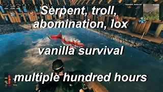 I built a zoo in Valheim | vanilla survival | serpent, abomination, troll, lox