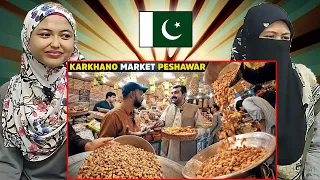 Karkhano Market Peshawar | Street Food of Pakistan - Malaysian Girl Reactions