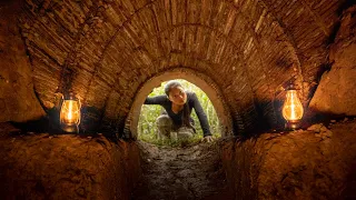 Girl Living Off Grid Camping Build The Most Amazing Underground Tunnel Home
