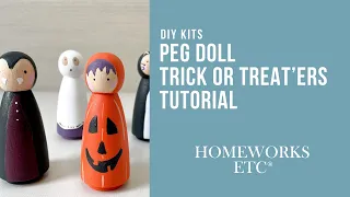 Peg Doll Trick or Treat'ers Tutorial | DIY Kit