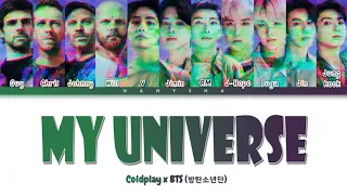 COLDPLAY x BTS (방탄소년단) - 'My Universe' Lyrics [Color Coded Han_Rom_Eng]