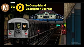 OpenBVE Special: M Train To Coney Island Via Brighton Express