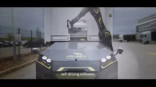 GAUSSIN New hydrogenpowered 100 autonomous vehicle with robotic arm for 0 emission Yard Automation 1