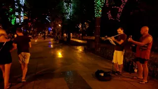 Одесса, июль 2016, уличные музыканты, Street musicians, Флейта + Гитара 4