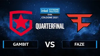 CS:GO - Gambit Esports vs. FaZe Clan [Ancient] Map 1 - IEM Cologne 2021 - Quarterfinal