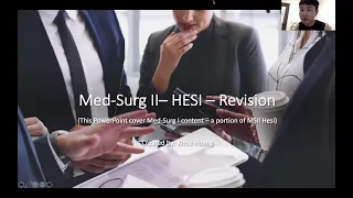 HESI Review for Med-Surg II - Part 1 (MSI content) - TAMUCC Tutor Session