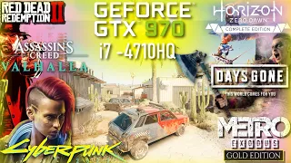 i7 4710HQ - GTX 970m 3GB Gaming Test in 6 Games (2021)