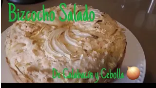 Bizcocho Salado De Calabacín y Cebolla