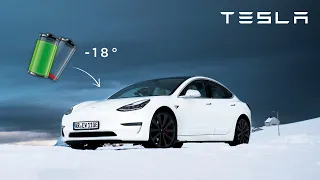 Wie weit kommt ein Tesla Model 3 in Norwegen bei -18 Grad? (Hypermiling)