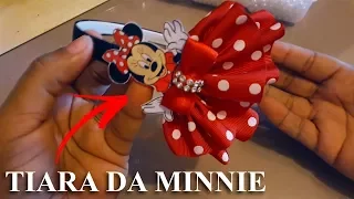 COMO FAZER TIARA DA MINNIE - PRIMEIRO VÍDEO DO CANAL