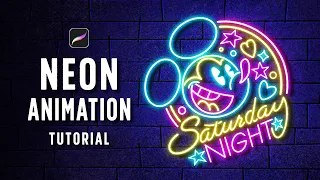 Procreate Animation｜Neon Glow Effect｜Tutorial