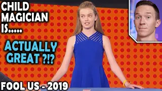 Magician REACTS to Zoe Lafleur child magician on Penn and Teller FOOL US 2019