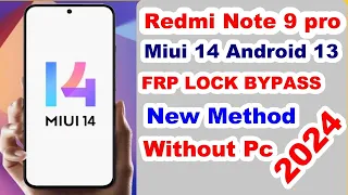 redmi not 9pro ,not 9c frp bypass without pc 💯% working all mi phone miui 12.5 ,13,14 updated #viral