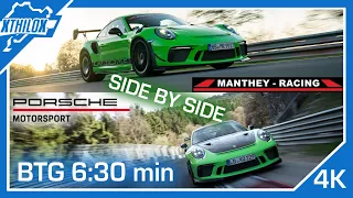 PORSCHE GT3 RS MR by MANTHEY RACING vs stock 991.2 GT3 RS - BTG 6:30 min NÜRBURGRING NORDSCHLEIFE 4K