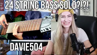 24 String Bass Solo - Davie504 (REACTION)