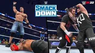 John Cena & Kevin Owens vs Roman Reigns & Sami Zayn | SmackDown 30/12/22 | WWE 2K22 SIMULATION