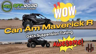 The Can Am Maverick R gets suspension upgrades!