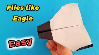 How to make a paper airplane that flies like Desert Eagle| paper plane that flies far