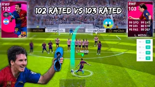 ICONIC MESSI 103 RATED VS 102 RATED REVIEW & GAMEPLAY |YOUNG VERSION| WHICH ONE THE BEST 🤔 PES 2021