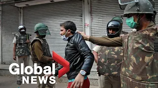 Coronavirus outbreak: Indian police break up citizenship protests as lockdown enforced