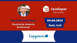 💻 Ceremonia otwarcia konferencji Javeloper 2024 (online)