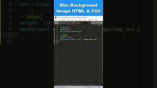 CSS Blur Background Image #shorts