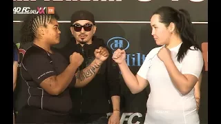 Destanie Yarbrough vs. Begimzhan Kasymova - Weigh-in Face-Off - (XIAOMI ROAD FC 045 XX) - /r/WMMA