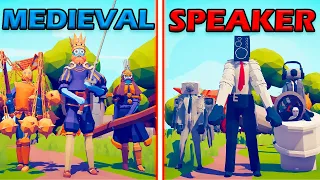 MEDIEVAL TEAM vs SPEAKERMAN TEAM - Totally Accurate Battle Simulator | TABS