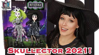 NEW 2021 MONSTER HIGH SKULLECTOR BEETLEJUICE & LYDIA DOLL REVIEW