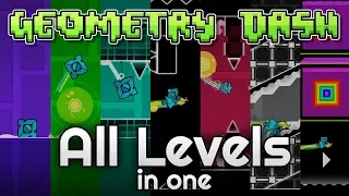 ALL GEOMETRY DASH LEVELS IN ONE ATTEMPT 100%