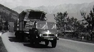 "Unimog - Well on the move" - historical black and white advertising film with Unimog from the 50s