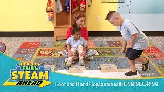 Foot and Hand Hopscotch with ENGINEERING | KidVision Full STEAM Ahead