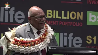 Fiji Prime Minister officiates at the announcement for BSP LIFE $1 Billion Investment Portfolio