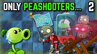 Can you beat Plants vs. Zombies 2 with ONLY PEASHOOTERS? Part 2