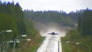 F18 Hornet Takeoff From Highway Runway!