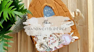 TUTORIAL: RATONCITO PÉREZ, un álbum de Antelina con técnica de repujado. Scrap.  Kora Projects