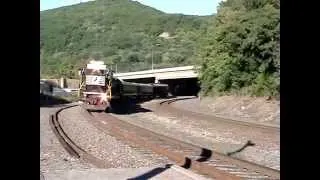 NORFOLK SOUTHERN Office Cars passing thru Tyrone, Pa.