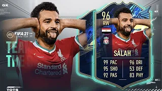 FIFA 21: MOHAMED SALAH 96 TOTS PLAYER REVIEW I FIFA 21 ULTIMATE TEAM