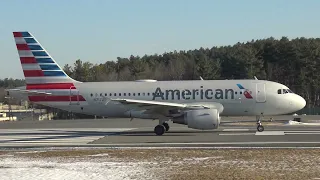 American Airlines A-319 Classic Departure, Manchester-Boston Regional Airport