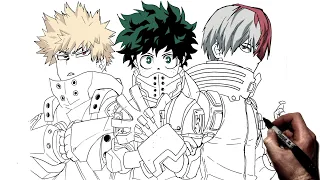 How To Draw The Three Musketeers | Step By Step | My Hero Academia