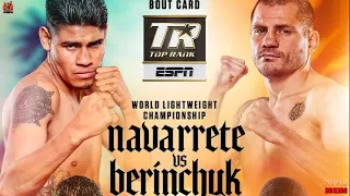 Emanuel Navarrete vs Denys Berinchyk WBO TITLE FIGHT FULL FIGHT CARD | Norman Jr vs Santillan