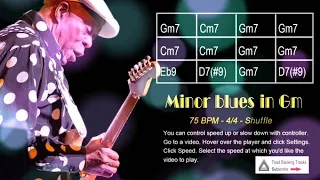 [Blues] Backing Track -  Minor Blues in Gm 75 BPM