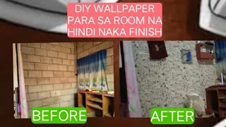 DIY WALLPAPER Para sa Room na di nakaplatada or Finish ( Part 3)