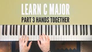 How to play the C major scale BOTH HANDS TOGETHER // The first scale to learn on piano part 3